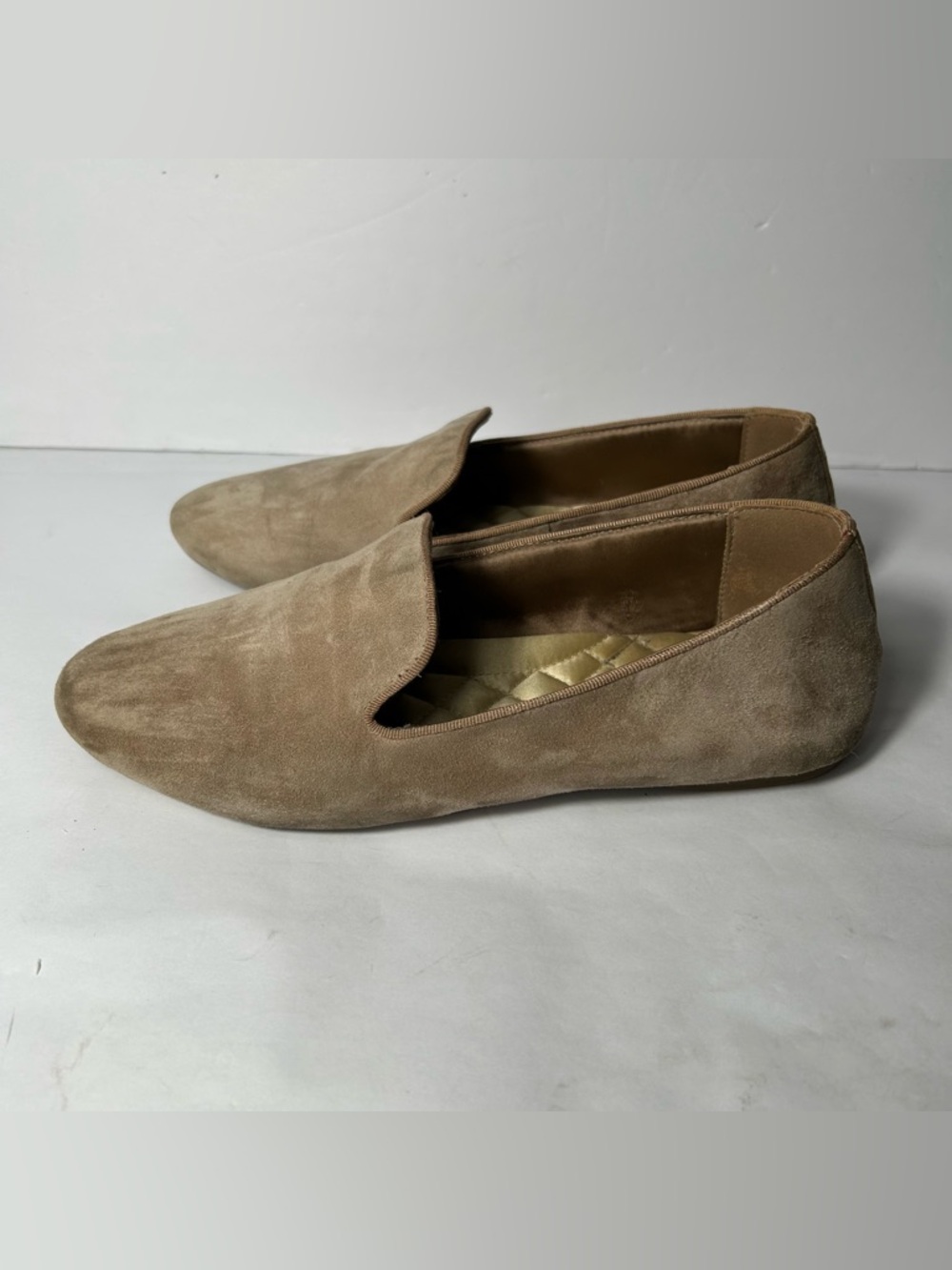 Birdies The Starling Loafer Womens Size 8 Latte Suede Leather Flat Slip On Shoes